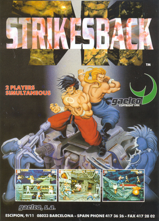 TH Strikes Back (Non North America, Version 1.0, Checksum 020E0867) Arcade Game Cover